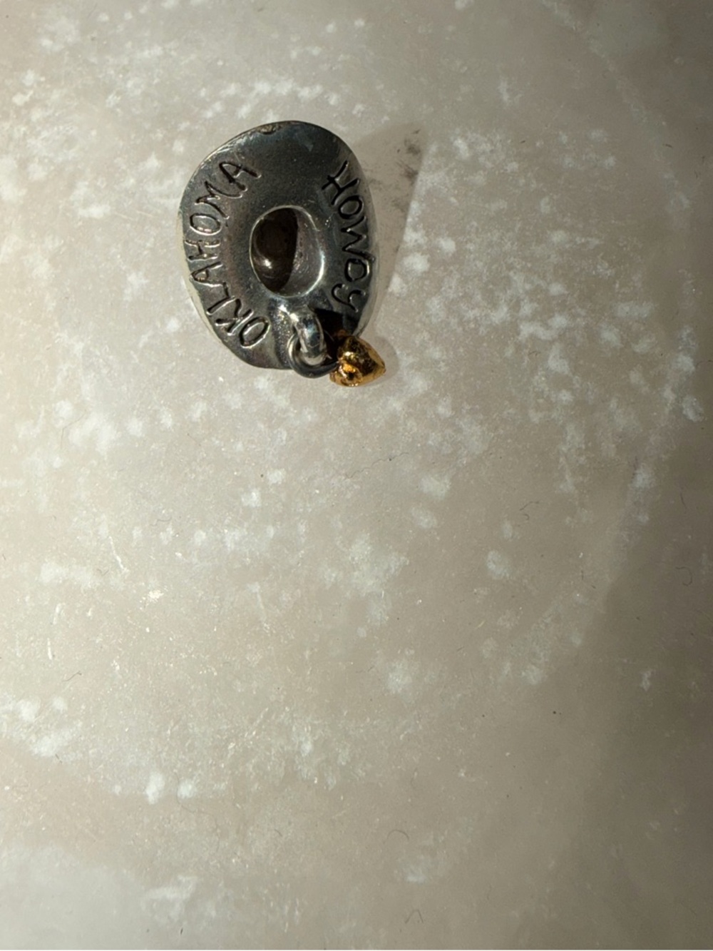 Brighton - Cowboy hat charm that says “HOWDY OKLAHOMA”